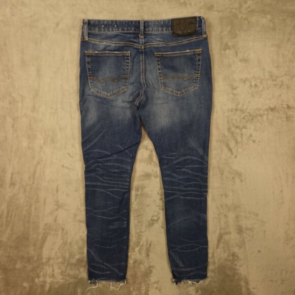American Eagle Jeans Slim Distressed Extreme Flex Jean Men's 31x32 Blue Denim - Picture 9 of 12